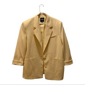 Yellow Zara Oversized Blazer Jacket Womens Medium